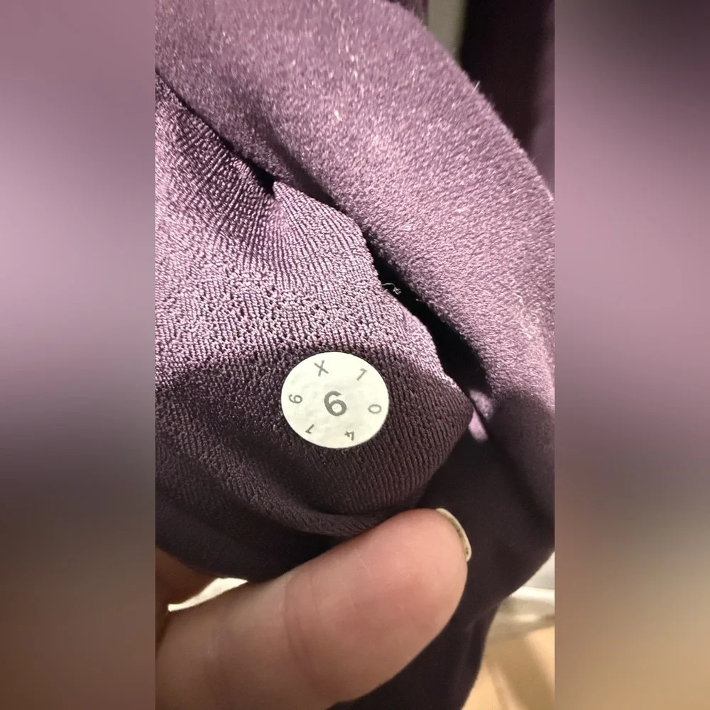 Lululemon Fresh Tracks 1/2 Zip Pullover - Black Cherry - Picture 6 of 6